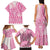 Pink Niue Language Week Family Matching Tank Maxi Dress and Hawaiian Shirt The Rock Coconut Crab - Siapo Pattern