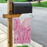 Pink Niue Language Week Garden Flag The Rock Coconut Crab - Siapo Pattern LT14 - Polynesian Pride