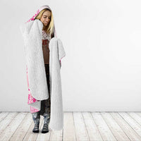 Pink Niue Language Week Hooded Blanket The Rock Coconut Crab - Siapo Pattern LT14 - Polynesian Pride