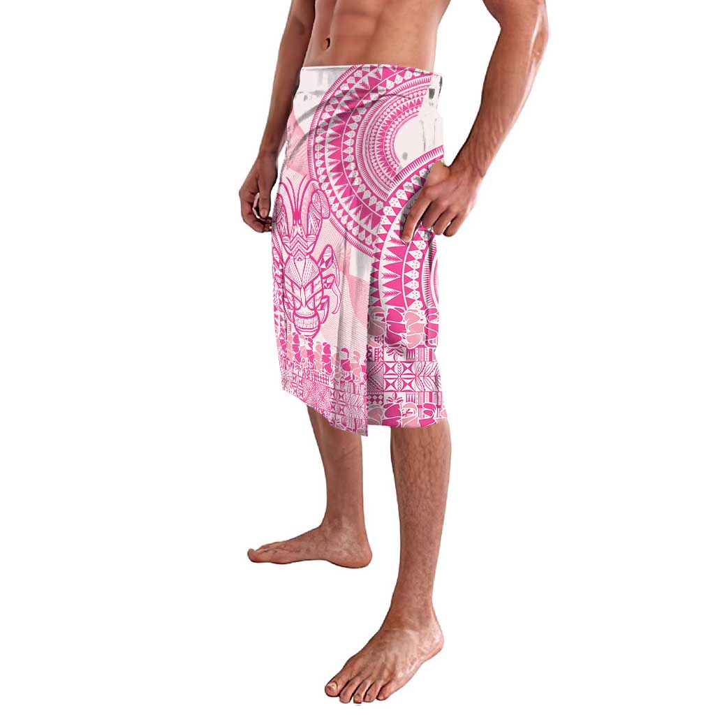 Pink Niue Language Week Lavalava The Rock Coconut Crab - Siapo Pattern LT14 - Polynesian Pride