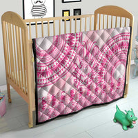 Pink Niue Language Week Quilt The Rock Coconut Crab - Siapo Pattern LT14 - Polynesian Pride