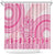 Pink Niue Language Week Shower Curtain The Rock Coconut Crab - Siapo Pattern