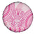 Pink Niue Language Week Spare Tire Cover The Rock Coconut Crab - Siapo Pattern