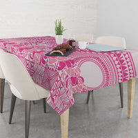 Pink Niue Language Week Tablecloth The Rock Coconut Crab - Siapo Pattern LT14 - Polynesian Pride