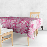 Pink Niue Language Week Tablecloth The Rock Coconut Crab - Siapo Pattern LT14 - Polynesian Pride