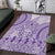 Purple Niue Language Week Area Rug The Rock Coconut Crab - Siapo Pattern