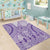 Purple Niue Language Week Area Rug The Rock Coconut Crab - Siapo Pattern