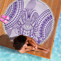 Purple Niue Language Week Beach Blanket The Rock Coconut Crab - Siapo Pattern LT14 - Polynesian Pride