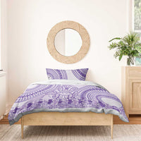 Purple Niue Language Week Bedding Set The Rock Coconut Crab - Siapo Pattern LT14 - Polynesian Pride