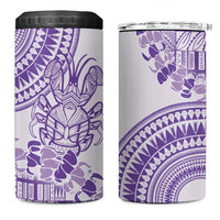 Purple Niue Language Week 4 in 1 Can Cooler Tumbler The Rock Coconut Crab - Siapo Pattern LT14 One Size: 16 oz Purple - Polynesian Pride