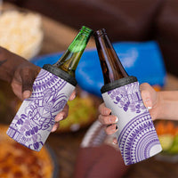 Purple Niue Language Week 4 in 1 Can Cooler Tumbler The Rock Coconut Crab - Siapo Pattern LT14 - Polynesian Pride