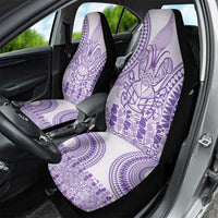Purple Niue Language Week Car Seat Cover The Rock Coconut Crab - Siapo Pattern LT14 - Polynesian Pride