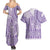 Purple Niue Language Week Couples Matching Summer Maxi Dress and Hawaiian Shirt The Rock Coconut Crab - Siapo Pattern