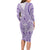 Purple Niue Language Week Family Matching Long Sleeve Bodycon Dress and Hawaiian Shirt The Rock Coconut Crab - Siapo Pattern