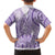 Purple Niue Language Week Family Matching Off Shoulder Maxi Dress and Hawaiian Shirt The Rock Coconut Crab - Siapo Pattern