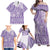 Purple Niue Language Week Family Matching Off Shoulder Maxi Dress and Hawaiian Shirt The Rock Coconut Crab - Siapo Pattern