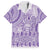 Purple Niue Language Week Family Matching Off Shoulder Maxi Dress and Hawaiian Shirt The Rock Coconut Crab - Siapo Pattern