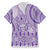 Purple Niue Language Week Family Matching Off Shoulder Maxi Dress and Hawaiian Shirt The Rock Coconut Crab - Siapo Pattern