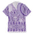 Purple Niue Language Week Family Matching Short Sleeve Bodycon Dress and Hawaiian Shirt The Rock Coconut Crab - Siapo Pattern