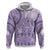 Purple Niue Language Week Hoodie The Rock Coconut Crab - Siapo Pattern