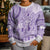 Purple Niue Language Week Kid Ugly Christmas Sweater The Rock Coconut Crab - Siapo Pattern