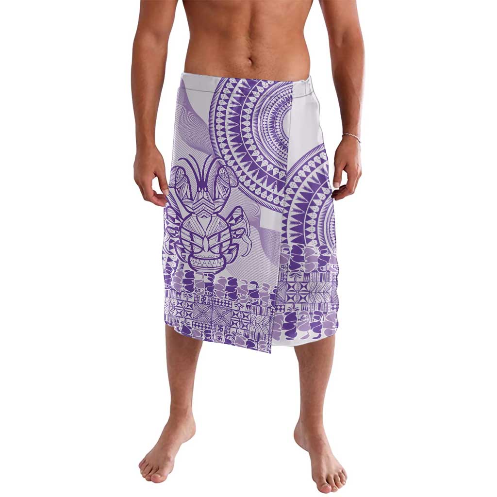 Purple Niue Language Week Lavalava The Rock Coconut Crab - Siapo Pattern LT14 Purple - Polynesian Pride