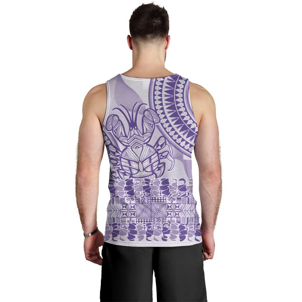 Purple Niue Language Week Men Tank Top The Rock Coconut Crab - Siapo Pattern LT14 - Polynesian Pride
