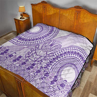 Purple Niue Language Week Quilt The Rock Coconut Crab - Siapo Pattern LT14 - Polynesian Pride