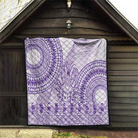 Purple Niue Language Week Quilt The Rock Coconut Crab - Siapo Pattern LT14 - Polynesian Pride
