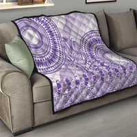 Purple Niue Language Week Quilt The Rock Coconut Crab - Siapo Pattern LT14 - Polynesian Pride
