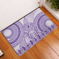Purple Niue Language Week Rubber Doormat The Rock Coconut Crab - Siapo Pattern LT14 - Polynesian Pride