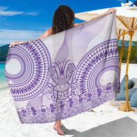 Purple Niue Language Week Sarong The Rock Coconut Crab - Siapo Pattern LT14 One Size 44 x 66 inches Purple - Polynesian Pride