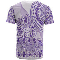 Purple Niue Language Week T Shirt The Rock Coconut Crab - Siapo Pattern LT14 - Polynesian Pride