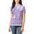 Purple Niue Language Week Women Polo Shirt The Rock Coconut Crab - Siapo Pattern