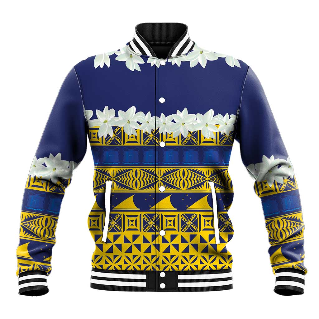 Tokelau Language Week Baseball Jacket Tokelauan Tuluma With Gardenia Thunbergia