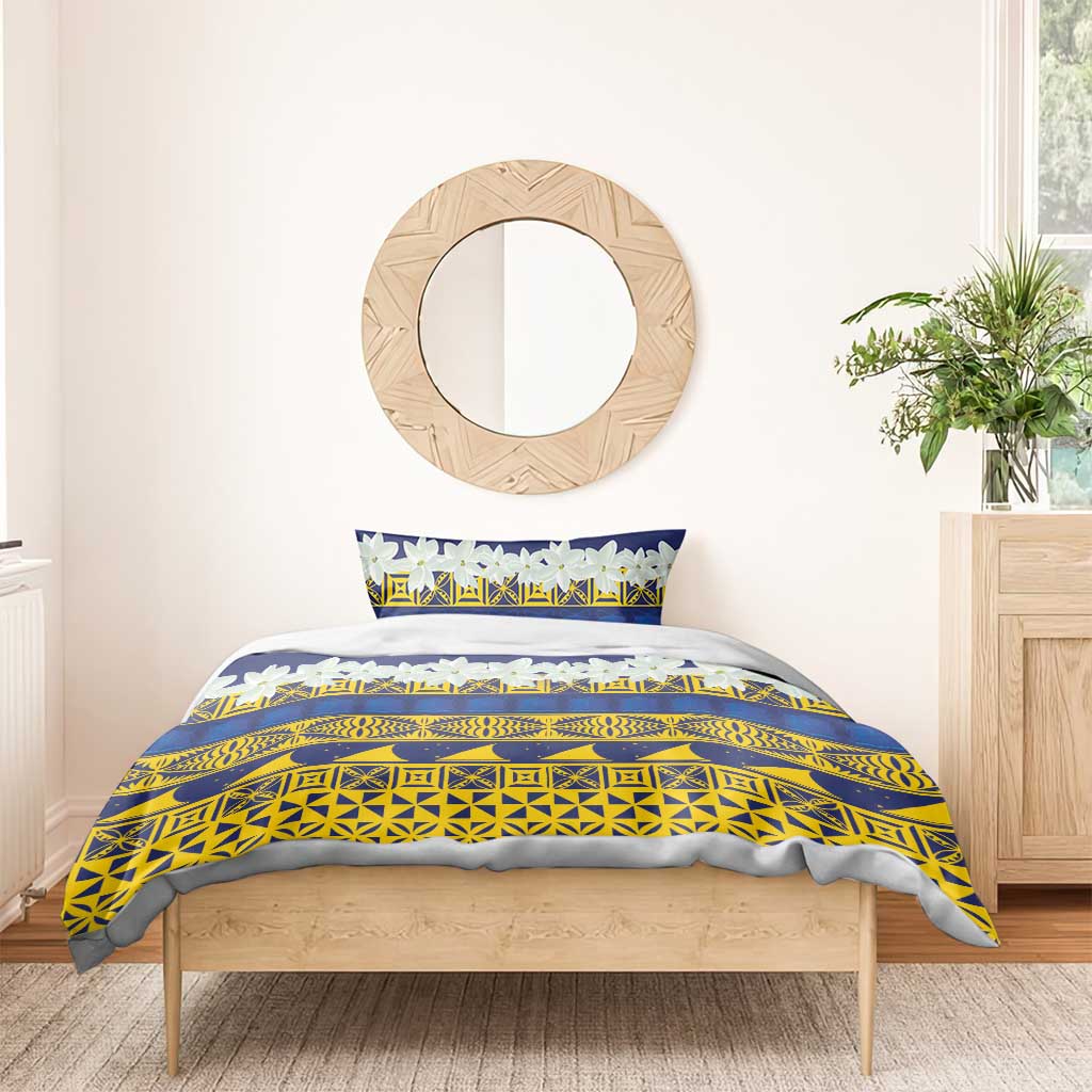 Tokelau Language Week Bedding Set Tokelauan Tuluma With Gardenia Thunbergia LT14 - Polynesian Pride
