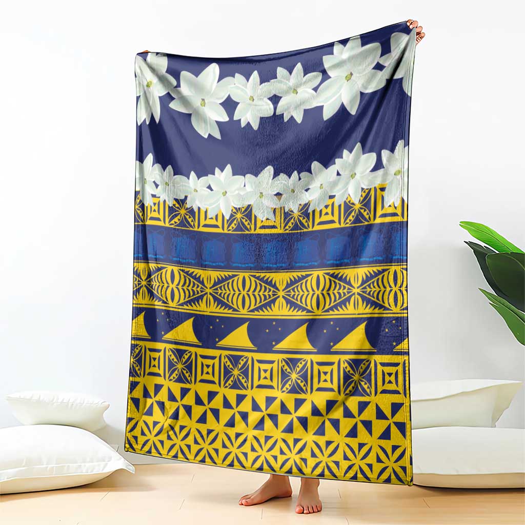 Tokelau Language Week Blanket Tokelauan Tuluma With Gardenia Thunbergia LT14 - Polynesian Pride