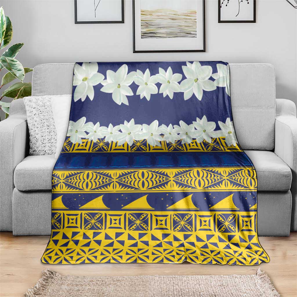 Tokelau Language Week Blanket Tokelauan Tuluma With Gardenia Thunbergia LT14 - Polynesian Pride
