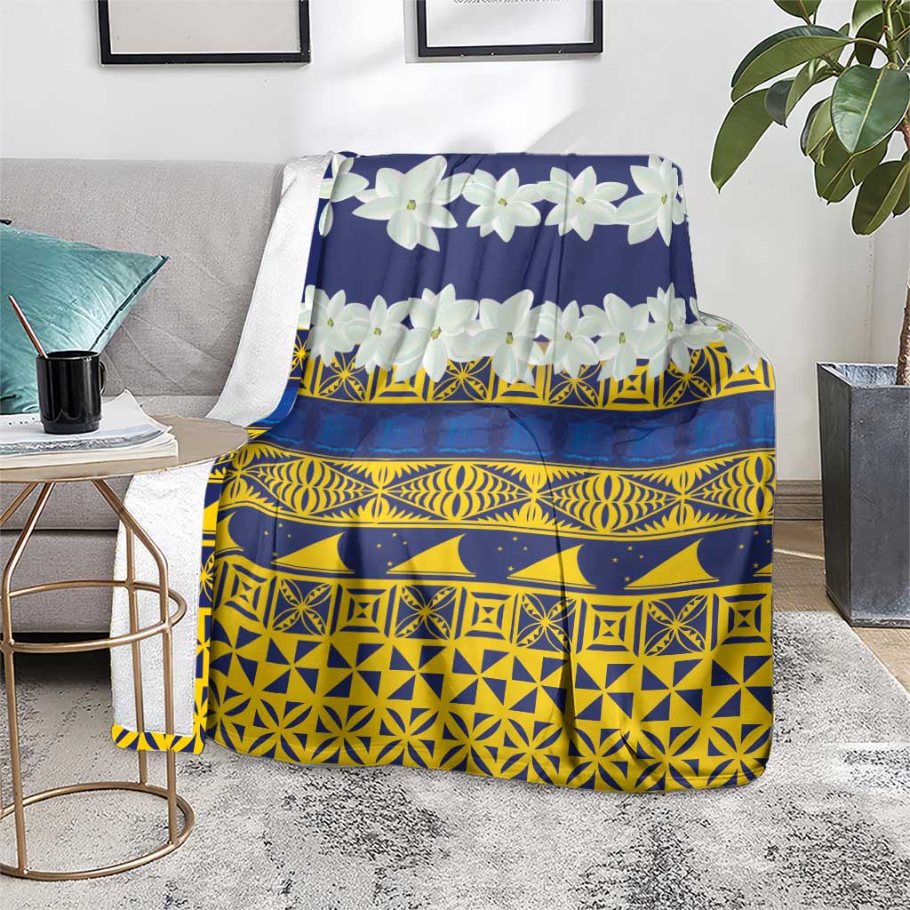 Tokelau Language Week Blanket Tokelauan Tuluma With Gardenia Thunbergia LT14 - Polynesian Pride