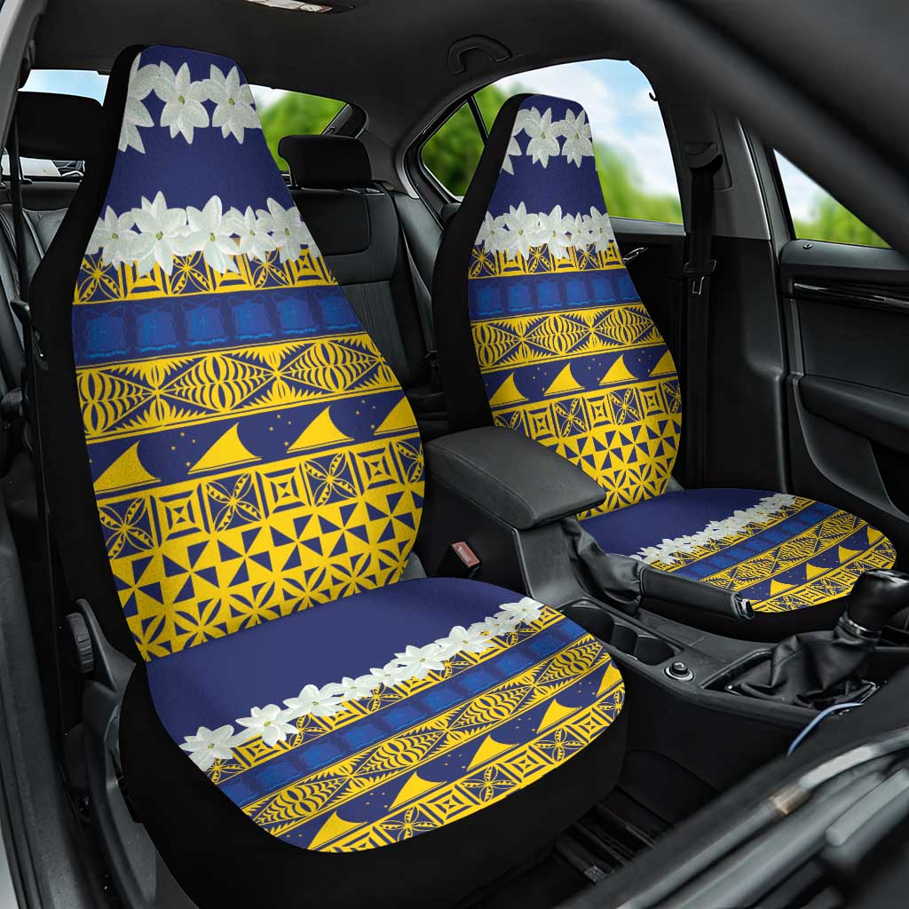 Tokelau Language Week Car Seat Cover Tokelauan Tuluma With Gardenia Thunbergia