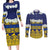 Tokelau Language Week Couples Matching Long Sleeve Bodycon Dress and Long Sleeve Button Shirt Tokelauan Tuluma With Gardenia Thunbergia