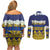 Tokelau Language Week Couples Matching Off Shoulder Short Dress and Long Sleeve Button Shirt Tokelauan Tuluma With Gardenia Thunbergia