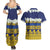 Tokelau Language Week Couples Matching Summer Maxi Dress and Hawaiian Shirt Tokelauan Tuluma With Gardenia Thunbergia