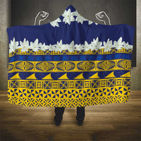 Tokelau Language Week Hooded Blanket Tokelauan Tuluma With Gardenia Thunbergia LT14 - Polynesian Pride