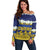 Tokelau Language Week Off Shoulder Sweater Tokelauan Tuluma With Gardenia Thunbergia