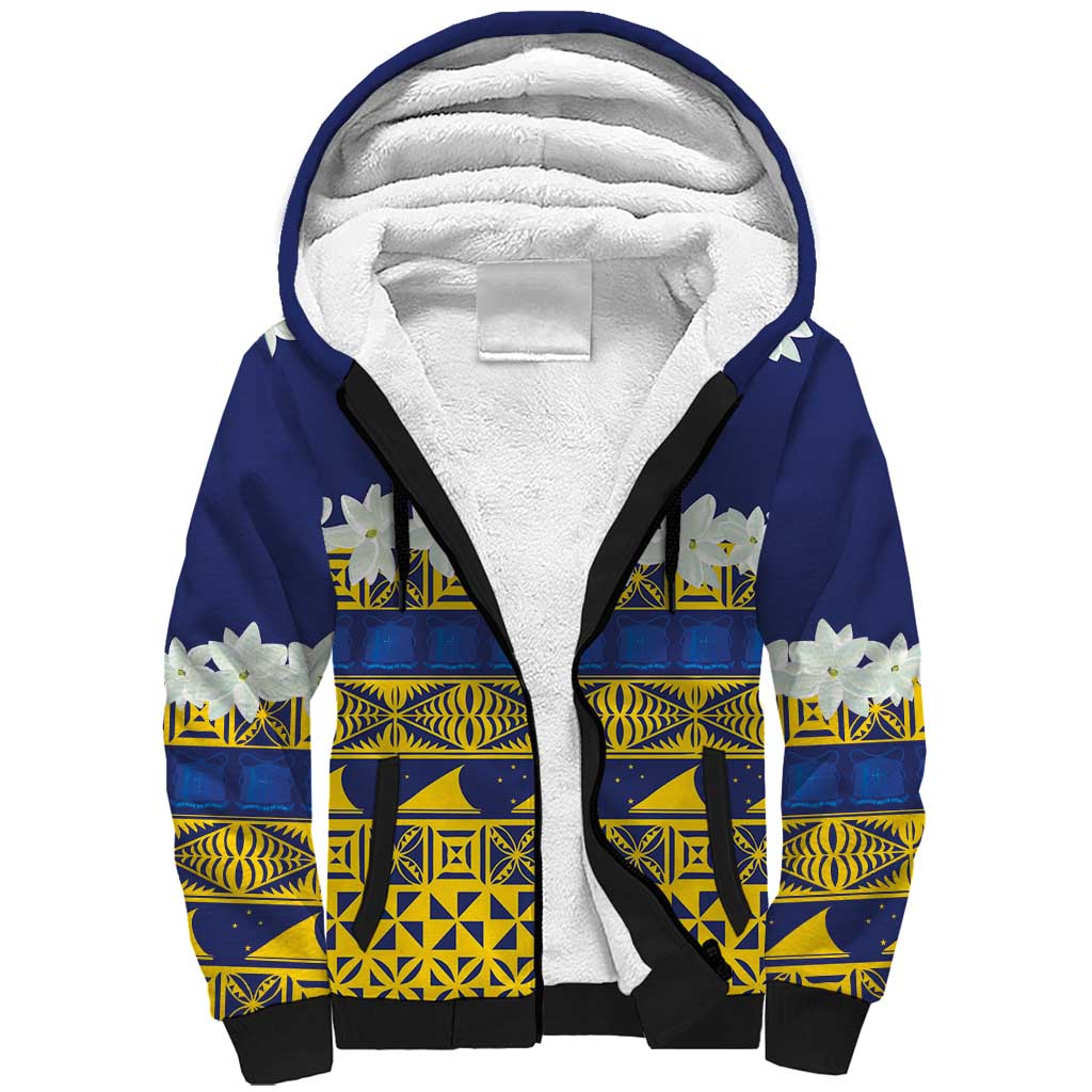 Tokelau Language Week Sherpa Hoodie Tokelauan Tuluma With Gardenia Thunbergia