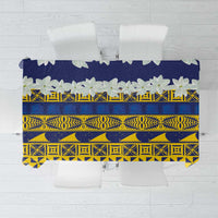 Tokelau Language Week Tablecloth Tokelauan Tuluma With Gardenia Thunbergia LT14 Blue - Polynesian Pride