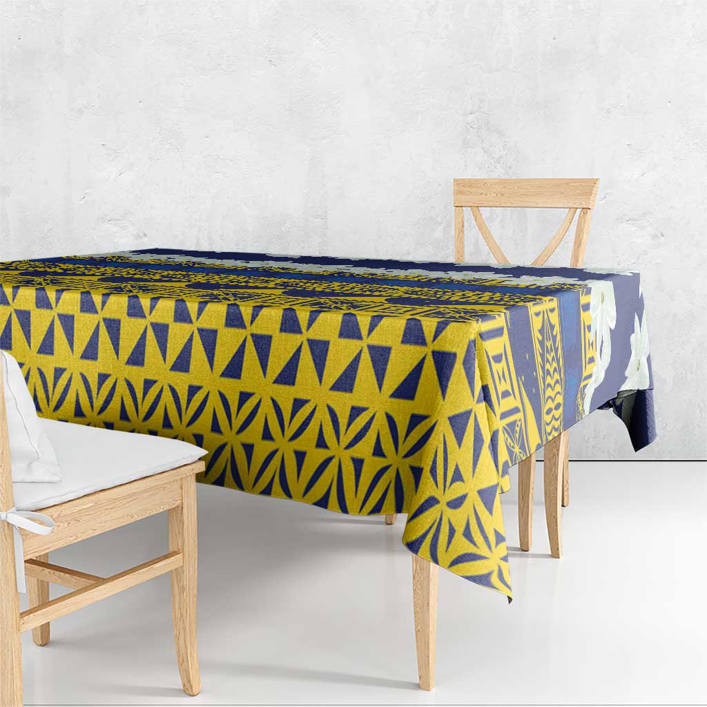 Tokelau Language Week Tablecloth Tokelauan Tuluma With Gardenia Thunbergia LT14 - Polynesian Pride
