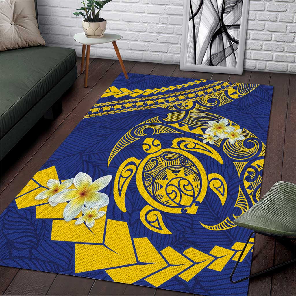 Te Vaiaho o te Gagana Tokelau Area Rug Polynesian Turtle - Malo Ni!