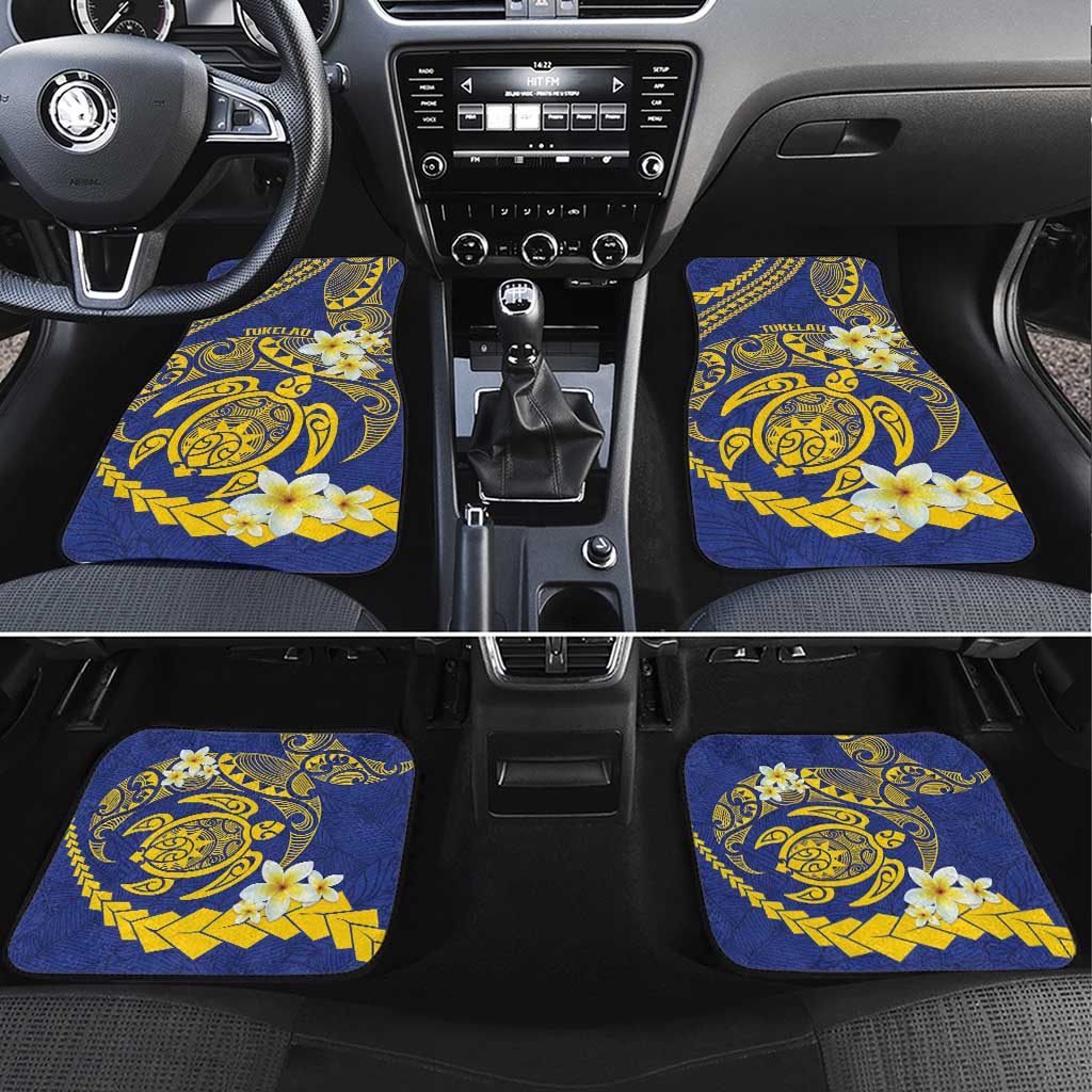 Te Vaiaho o te Gagana Tokelau Car Mats Polynesian Turtle - Malo Ni! LT14 Set 4pcs Blue - Polynesian Pride